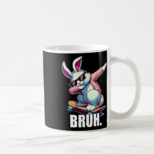Bruh Meme Påsk Day Funny Bunny Eggs Tonåringars Bo Kaffemugg
