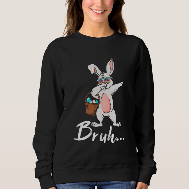 Bruh Meme Påsk Day Funny Bunny Eggs Tonåringars Bo T Shirt (Framsida)