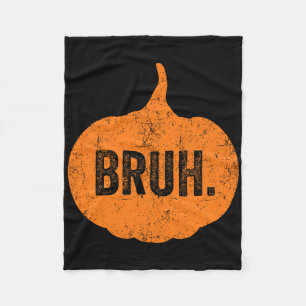 Bruh Meme Pumpkin Funny Halloween Tonåringar Boys  Fleecefilt