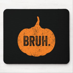 Bruh Meme Pumpkin Funny Halloween Tonåringar Boys Musmatta