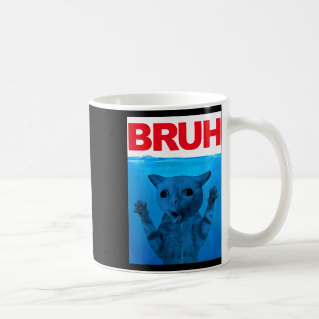 Bruh-meme rolig fras bror hälsning tonåringar pojk kaffemugg (Höger)