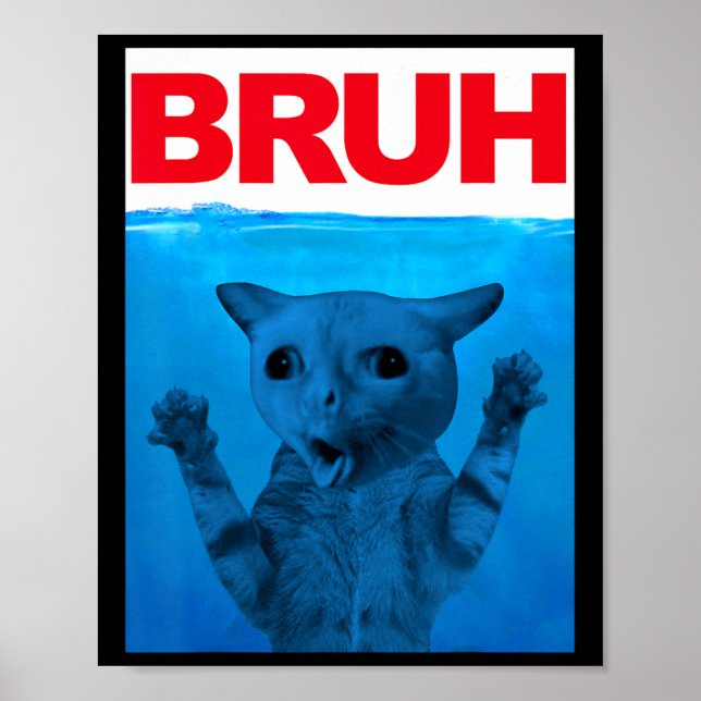 Bruh meme rolig fras bror hälsning tonåringar pojk poster (Framsidan)
