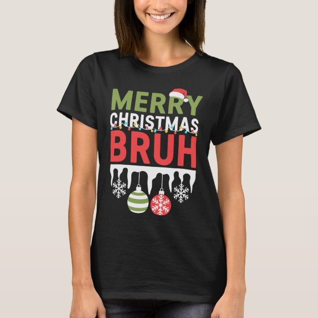 Bruh-meme rolig utsaga bror hälsning tonåringar po t shirt (Framsida)
