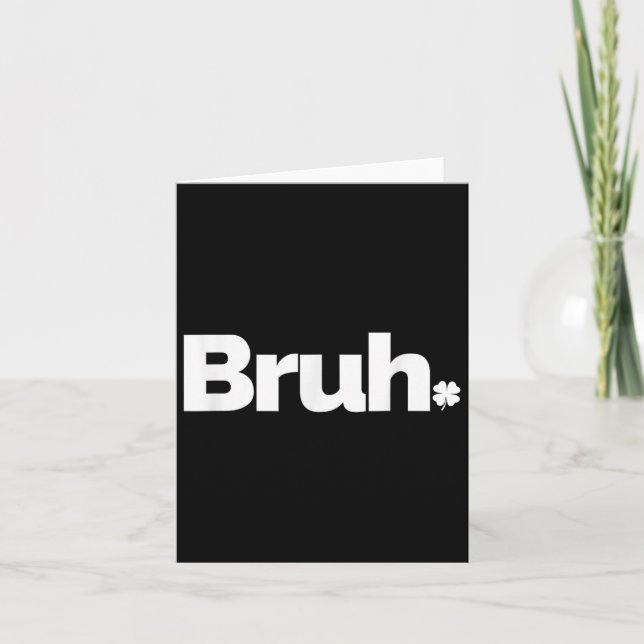 Bruh Meme Roligt Tales Bror Retro St Patricks D Kort (Framsida)