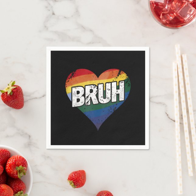 Bruh Meme Roligt Talesätt Bro Hilsning Gay HBTQ St Pappersservett (Insitu)