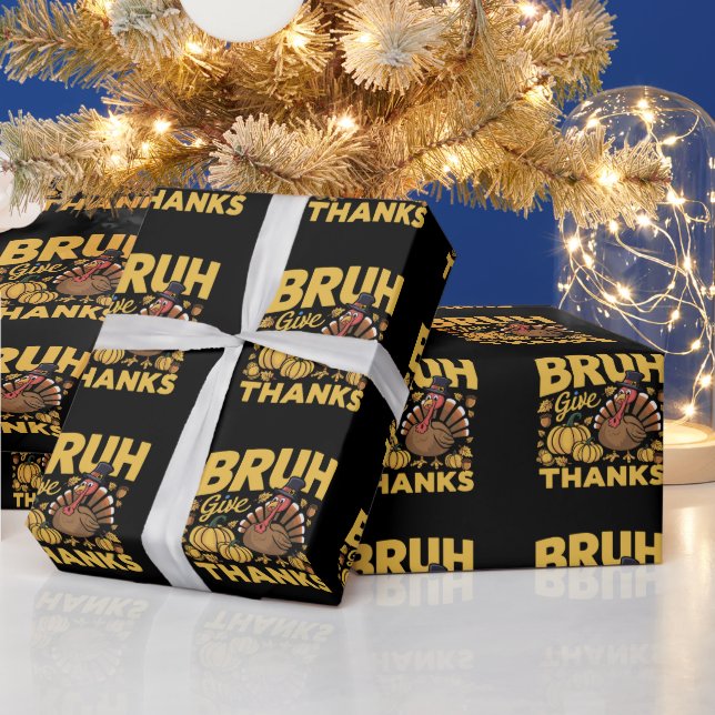 Bruh Meme Roligt Thanksgiving Kalkon Tacksam Presentpapper (Helgdagar)