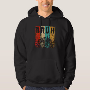 Bruh Meme som säger Brother Hälsning Manar Tonårin Hoodie