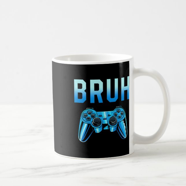 Bruh Meme Spelare Födelsedag Roligt Talesätt Bror  Kaffemugg (Höger)