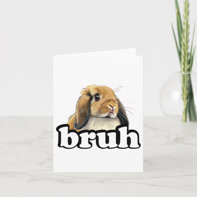 Bruh Mini Holland Lop Kanin Kanin Älskare  Kort (Framsida)