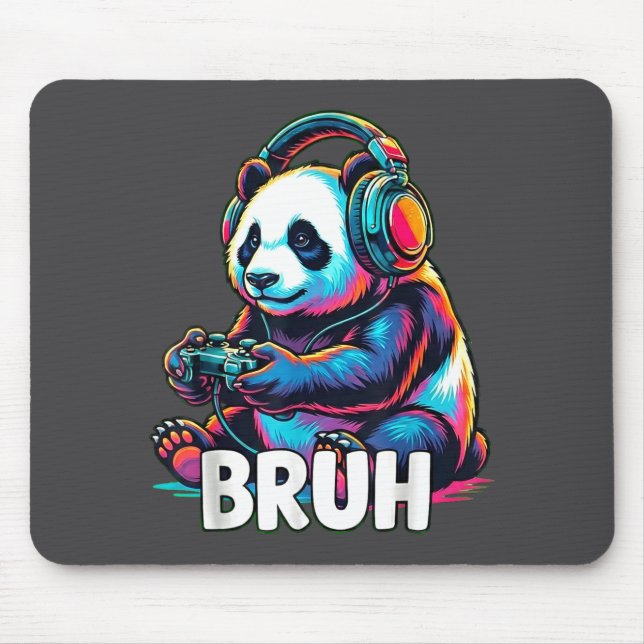 Bruh Panda Gamer With Headphones Controller  Musmatta (Framsidan)