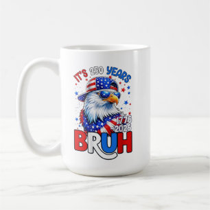 Bruh Patriotisk Örnflagga 250 År 1776-2026 4:e Kaffemugg