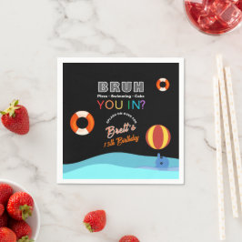 Bruh Pool Party Birthday  Pappersservett