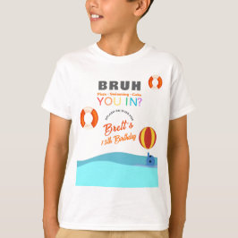 Bruh Pool Party Födelsedag barn T Shirt