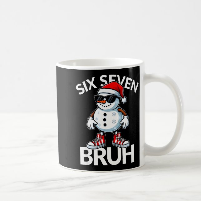 Bruh Six Seven 6 7 Meme Christmas Funny Xmas Mens  Kaffemugg (Höger)