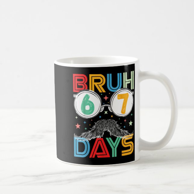 Bruh Sixty Seven Days Funny 6 7 School Kid Milesto Kaffemugg (Höger)