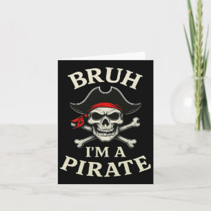 Bruh Sjörövare Lat skull bandana kostym låtsas jag Kort