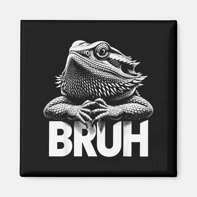 Bruh Skäggig Drak  Magnet (Framsidan)