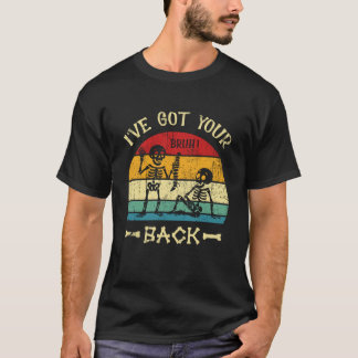 Bruh Skelett Halloween Jag Har Din Rygg Kul T Shirt