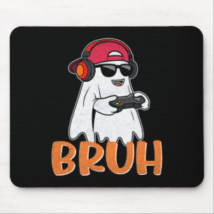 Bruh Spooky Boo Halloween Kostym Gamer Spelande Mä Musmatta