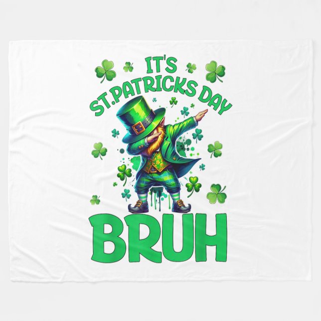 Bruh St Patrick's Day Fleecefilt (Framsidan (Horisontell))