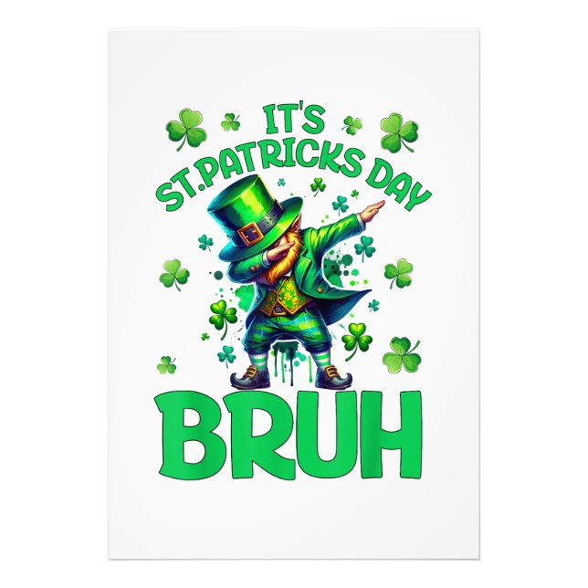 Bruh St Patricks Day Fototryck (Framsidan)