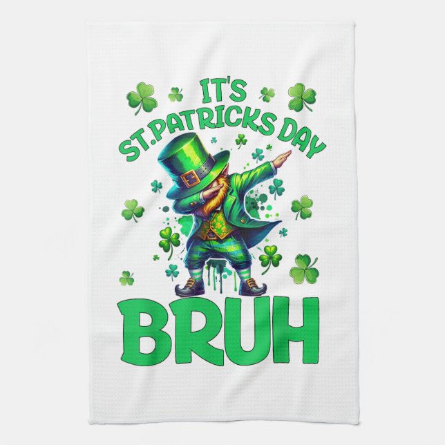 Bruh St Patrick's Day Kökshandduk (Vertikal)