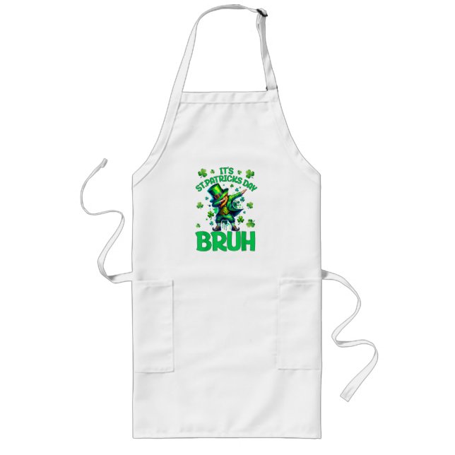 Bruh St Patrick's Day Långt Förkläde (Framsidan)