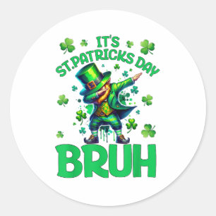 Bruh St Patrick's Day Runt Klistermärke