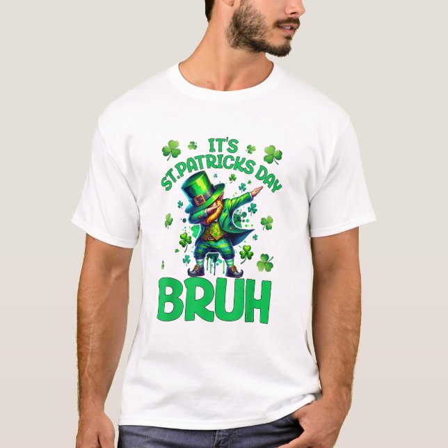 Bruh St Patrick's Day T Shirt (Framsida)