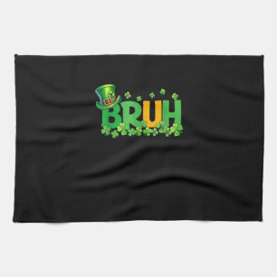 Bruh St patrick's day Tonåringars Boys Kids Funny Kökshandduk