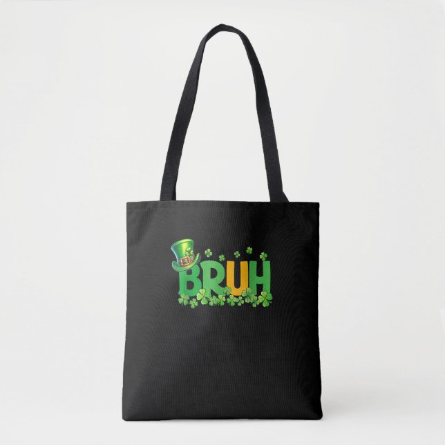 Bruh St patrick's day Tonåringars Boys Kids Funny  Tygkasse (Framsida)
