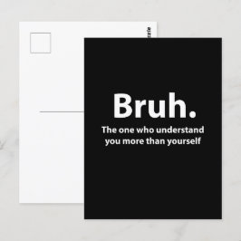 Bruh typografi Bruh Vykort