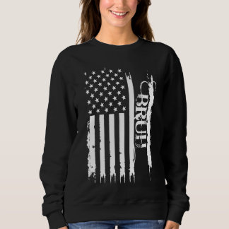 Bruh United Stater Distress w US Flagga T Shirt