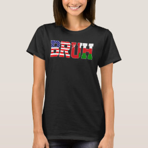 Bruh USA Oman Land Flagga American Omani Girls T Shirt
