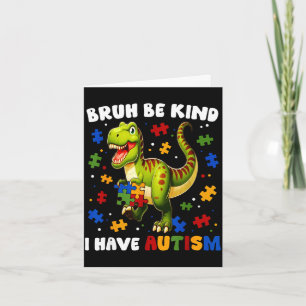 Bruh var snäll har autism medvetenhet dinosaurie p kort