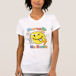 Bruh Vi Är Tillbaka Groovy Glad Smiley Åter Till S T Shirt
