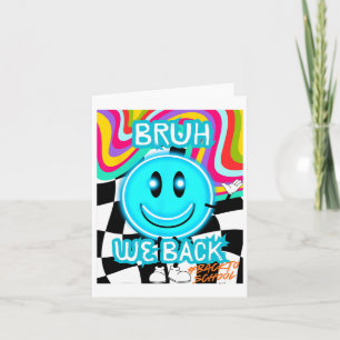 Bruh Vi stöder lärare Retro Back to school Boys Gi Kort