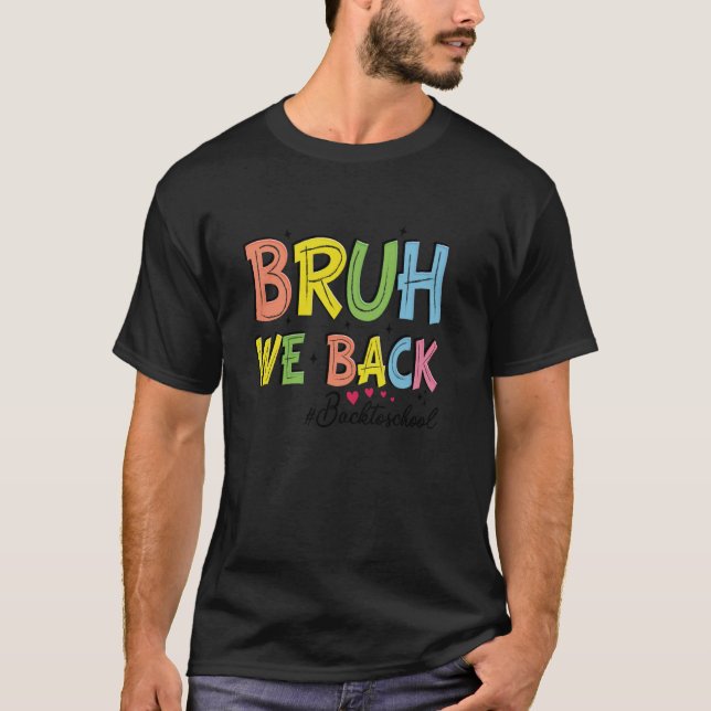 Bruh Vi stöder lärare Retro Back to school Boys Gi T Shirt (Framsida)
