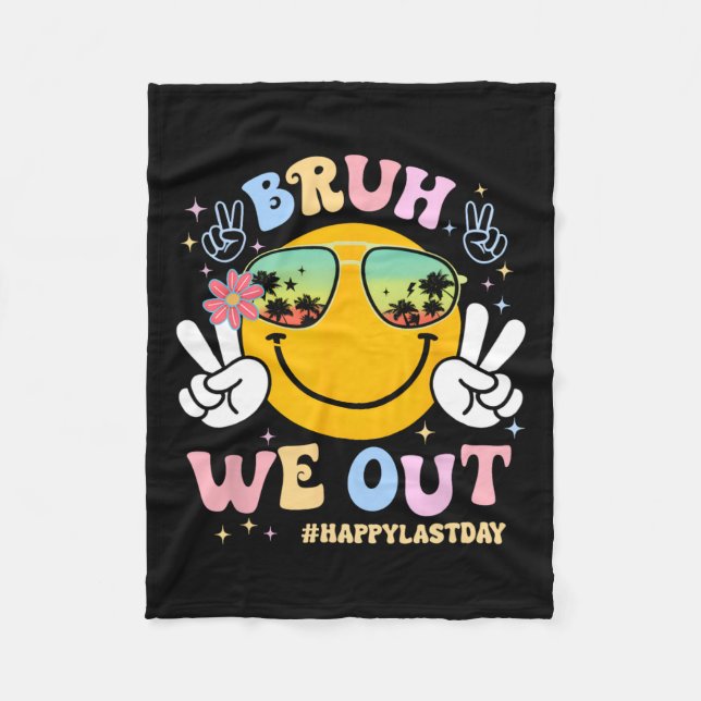 Bruh vi ut i Lycklig förra dagen, skollärarpojke G Fleecefilt (Framsidan)