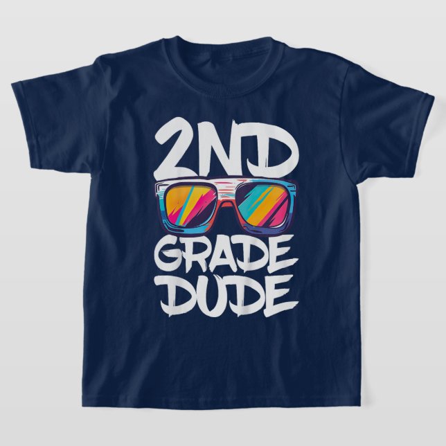 Bruh We Back 2nd Grade Back to School Second Grade T Shirt (Laydown)