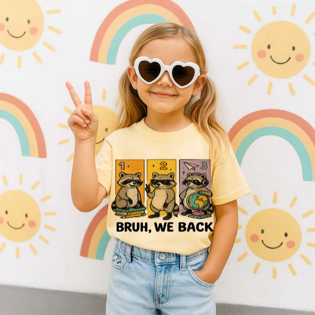 Bruh We Back Raccoon | Retro Animal Lover School T Shirt (kindergarten rocks

1st grade crew

2nd grade squad

third grade ready

fourth grade rules

fifth gr)