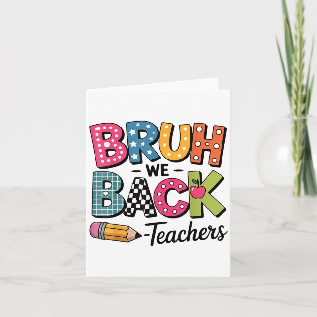 Bruh We Back to school Lacher Apprecision Boys G Kort (Framsida)