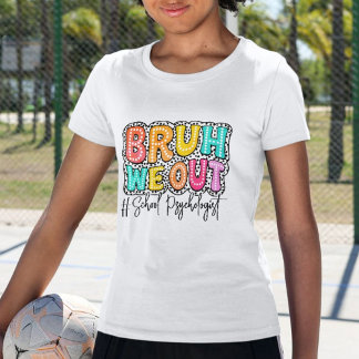 Bruh we out underbart Colorful Retro T-Shirt