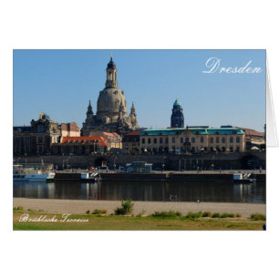 Brühlska terrassen i Dresden Hälsningskort