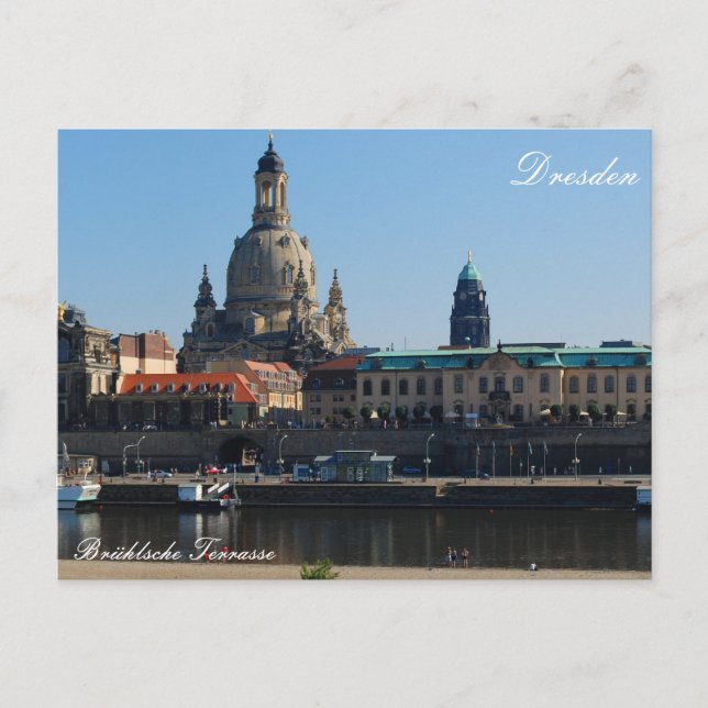 Brühlska terrassen i Dresden Vykort (Framsida)