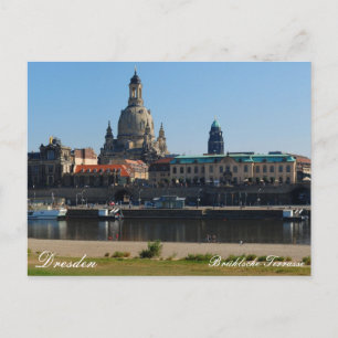Brühlska terrassen i Dresden Vykort