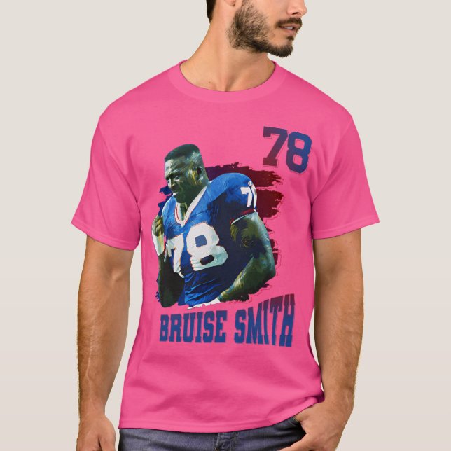 Bruise Smith 78 Retro Football T Shirt (Framsida)