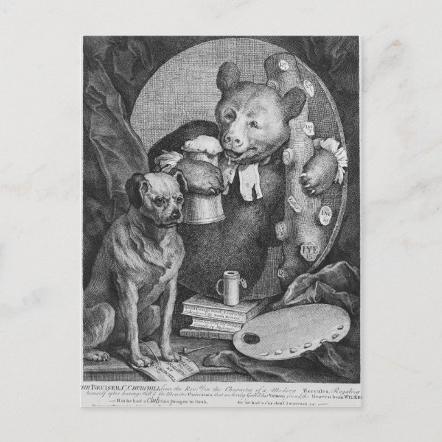 Bruiser Charles Churchill, gång Vykort (Framsida)