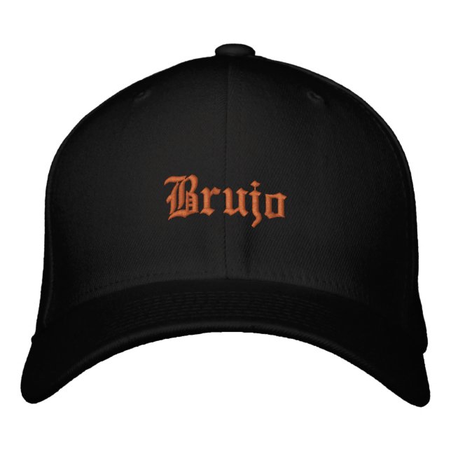 Brujo Warlock Personalize Namn på Svart baksida Broderad Keps (Framsida)