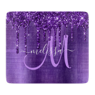 Bruk av Lila Glitter Push Metall Monogram